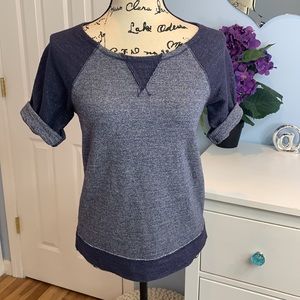 LAmade Roll Sleeve Two Tone Terry Sweatshirt